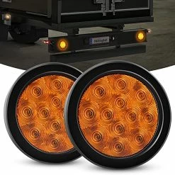Buy ???? 2PCS 4" White Round LED Reverse Back Up Light W/Surface Mount Grommet Plugs Trailer Tail Lights For Truck Trailer RV Jeep, 2 Years Warranty (TL-26) ???? -Govee-shop 51dhoPfqjL. AC