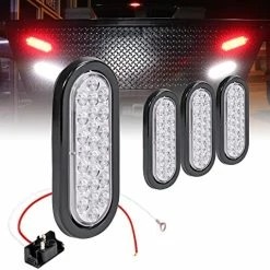 New ???? 2pc 6" Red Oval LED Trailer Tail Light Kit [DOT FMVSS 108] [SAE STIP] [24 LED] [Grommet & Plug Included] [IP67 Waterproof] [Stop Turn Tail] Trailer Brake Lights For Boat Trailer RV Trucks ⌛ -Govee-shop 51eEBudaqL. AC