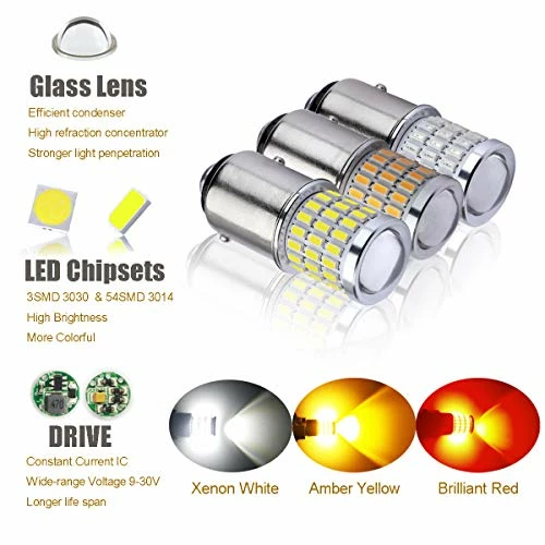 Deals ???? Newest 9-30V Super Bright Low Power 1157 2357 2057 7528 BAY15D LED Bulbs With Projector Replacement For Stop Tail Brake Lights, Brilliant Red ✔️ 8 Deals ???? Newest 9-30V Super Bright Low Power 1157 2357 2057 7528 BAY15D LED Bulbs With Projector Replacement For Stop Tail Brake Lights, Brilliant Red ✔️ - Image 6