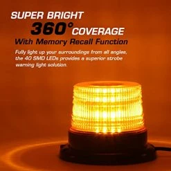 Cheap ???? LED Strobe Light, 12V-24V Amber 40 LED Warning Safety Flashing Beacon Lights With Magnetic And 16 Ft Straight Cord For Vehicle Forklift Truck Tractor Golf Carts UTV Car Bus ???? -Govee-shop 51eaxv6sqnL