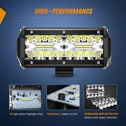 Top 10 ✨ 18022C-B 6.5Inch 2PCS 6.5 Inch 120W Spot & Flood Combo Bar Driving Waterproof Led Work Light Triple Rows Off-Road Truck Car ATV SUV Jeep Cabin Boat, 2 Years Warranty ???? -Govee-shop 51ejOQoSMlL
