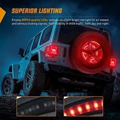 Hot Sale ???? Spare Tire Brake Light Wheel Light 3rd Third Brake Light Rear Lights For Wrangler 2007-2018 JK JKU YJ TJ Red Light, 2 Years Warranty 18-21 J ✔️ -Govee-shop 51ew3cuPDCL