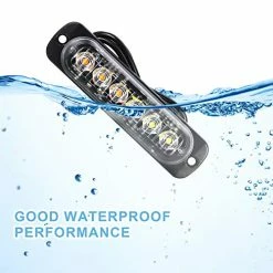 Coupon ???? LED Amber Strobe Lights Vehicle Emergency Strobe Lights For Trucks LED Flashing Car Lights Windshield Lights Bars Hazard Shiny Mount Strobe Lights With Pads Screws For Off Road Car (12 Pieces) ???? -Govee-shop 51fHFCR1VdL