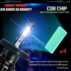 Govee-shop 23 Best deal ???? H4 9003 HB2 LED Headlight Bulbs, Headlights Conversion Kit 6500K Cool White Light High Low Beam, 4 Side COB Chip Halogen Replacement Super Bright, Pack Of 2 ⭐