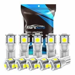 Buy ???? 194 LED Light Bulb 6000K 168 T10 2825 5SMD LED Replacement Bulbs For Car Dome Map Door Courtesy License Plate Lights (Pack Of 10) Green ????