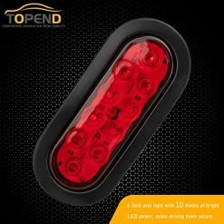 Hot Sale ???? 6 Inch Red Oval Led Trailer Tail Light 4PCS For RV Truck Jeep - Stop/Turn/Tail Light Marine Waterproof - Including 3-pin Water Tight Plug DOT/SAE With Wires And Grommet ✔️ -Govee-shop 51fp6XipdEL