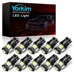 Brand new ???? 194 LED Bulbs White 6000k Super Bright 5th Generation, T10 LED Bulbs, 168 LED Bulb For Car Interior Dome Map Door Courtesy License Plate Lights W5W 2825, Pack Of 10 ????