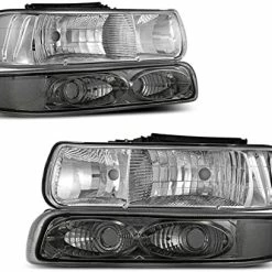 Coupon ???? Headlight Assembly Compatible With 1999-2002 Chevy Silverado 1500 2500/2001-2002 Chevy Silverado 1500HD 2500HD 3500/2000-2006 Tahoe Suburban 1500 2500 Headlamp With Bumper Lights B Smoke Bumper Lights Amber Reflector ???? 27 Coupon ???? Headlight Assembly Compatible With 1999-2002 Chevy Silverado 1500 2500/2001-2002 Chevy Silverado 1500HD 2500HD 3500/2000-2006 Tahoe Suburban 1500 2500 Headlamp With Bumper Lights B Smoke Bumper Lights Amber Reflector ???? -Govee-shop 51gvYy9lNwL. AC