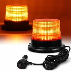 Cheap ???? LED Strobe Light, 12V-24V Amber 40 LED Warning Safety Flashing Beacon Lights With Magnetic And 16 Ft Straight Cord For Vehicle Forklift Truck Tractor Golf Carts UTV Car Bus ????