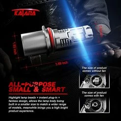 Promo ❤️ Fanless 9007 LED Headlight Bulbs | 12000LM 60W Wireless HB5 All-in-One Conversion Kit | PHI Chips Super Bright 6500K Xenon White Halogen Replacement ???? -Govee-shop 51hIDc84l1S