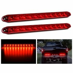 Discount ???? 2PCS 16Inch 11 LED Red Trailer Light Bar For Park Stop Turn Signals Tail Brake Light DOT Compliant IP65 Waterproof Truck Trailer Marker ID Bar, 2 Years Warranty ✔️