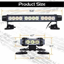 Outlet ???? LED Strobe Flashing Light Bar -Double Side 30 LED High Intensity Emergency Hazard Warning Lighting Bar/Beacon/with Magnetic And 16 Ft Straight Cord For Car Trailer Roof Safety (Amber&White) ???? -Govee-shop 51hg4qC5hcL