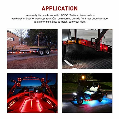 Best Pirce ???? TL-04 10 PCS 3/4 Inch Round LED Clearance Light LED Front Rear Side Marker Indicator Light Bullet Marker Light For Truck RV Car Bus Trailer Van Caravan Boat 12V, Red, 2 Years Warranty 30pcs Amber Red White ???? 6 Best Pirce ???? TL-04 10 PCS 3/4 Inch Round LED Clearance Light LED Front Rear Side Marker Indicator Light Bullet Marker Light For Truck RV Car Bus Trailer Van Caravan Boat 12V, Red, 2 Years Warranty 30pcs Amber Red White ???? - Image 4