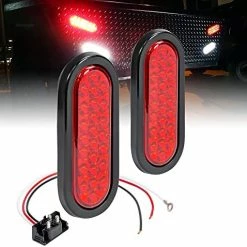 New ???? 2pc 6" Red Oval LED Trailer Tail Light Kit [DOT FMVSS 108] [SAE STIP] [24 LED] [Grommet & Plug Included] [IP67 Waterproof] [Stop Turn Tail] Trailer Brake Lights For Boat Trailer RV Trucks ⌛ -Govee-shop 51i80cCzJiL. AC