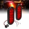 Deals ✔️ 2pc 6" Red Oval LED Trailer Tail Light Kit [DOT FMVSS 108] [SAE S2TSI6P2] [Grommet & Plug Included] [IP67 Waterproof] [Stop Turn Tail] Trailer Brake Lights For Boat Trailer RV Trucks ⌛ -Govee-shop 51iHNf2xN2L