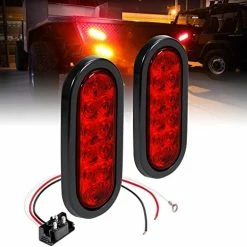 Deals ✔️ 2pc 6" Red Oval LED Trailer Tail Light Kit [DOT FMVSS 108] [SAE S2TSI6P2] [Grommet & Plug Included] [IP67 Waterproof] [Stop Turn Tail] Trailer Brake Lights For Boat Trailer RV Trucks ⌛ -Govee-shop 51iHNf2xN2L. AC