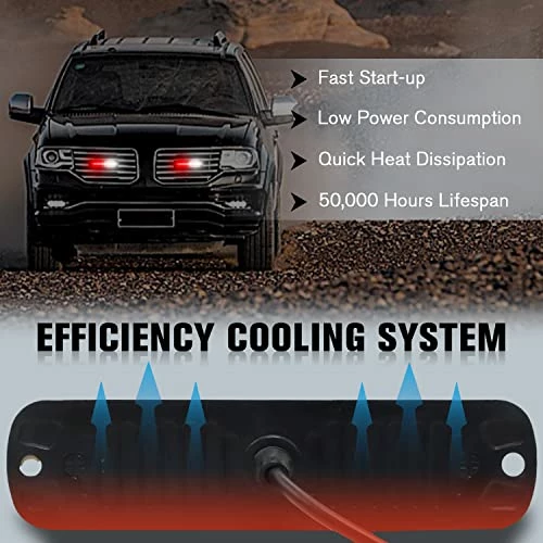 Best reviews of ???? LED Emergency Strobe Lights, 8X Red White 6 LED Strobe Warning Emergency Flashing Light Caution Construction Hazard Light Bar For Car Truck Van Off Road Vehicle ATV SUV Surface Mount ???? 5 Best reviews of ???? LED Emergency Strobe Lights, 8X Red White 6 LED Strobe Warning Emergency Flashing Light Caution Construction Hazard Light Bar For Car Truck Van Off Road Vehicle ATV SUV Surface Mount ???? - Image 3