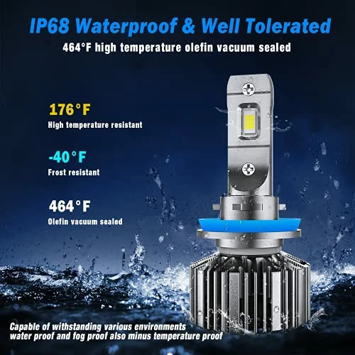 Top 10 ???? Ursprung H11/H9/H8 Low Beam 9005/HB3 High Beam LED Headlight Bulbs Combo, 28000 Lumens 6500K Cool White Super Bright LED Headlights Conversion Kits IP68 Waterproof, Pack Of 4 ???? 4 Top 10 ???? Ursprung H11/H9/H8 Low Beam 9005/HB3 High Beam LED Headlight Bulbs Combo, 28000 Lumens 6500K Cool White Super Bright LED Headlights Conversion Kits IP68 Waterproof, Pack Of 4 ???? - Image 3