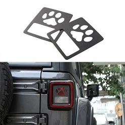 Discount ???? BORUIEN Tail Light Cover Taillight Guard For Jeep Wrangler 2018-2022 JL Pawprint Style B ????