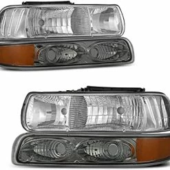 Coupon ???? Headlight Assembly Compatible With 1999-2002 Chevy Silverado 1500 2500/2001-2002 Chevy Silverado 1500HD 2500HD 3500/2000-2006 Tahoe Suburban 1500 2500 Headlamp With Bumper Lights B Smoke Bumper Lights Amber Reflector ???? 26 Coupon ???? Headlight Assembly Compatible With 1999-2002 Chevy Silverado 1500 2500/2001-2002 Chevy Silverado 1500HD 2500HD 3500/2000-2006 Tahoe Suburban 1500 2500 Headlamp With Bumper Lights B Smoke Bumper Lights Amber Reflector ???? -Govee-shop 51ixP4H13qL. AC