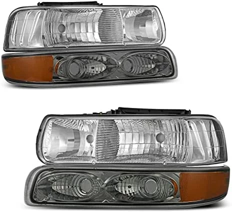 Coupon ???? Headlight Assembly Compatible With 1999-2002 Chevy Silverado 1500 2500/2001-2002 Chevy Silverado 1500HD 2500HD 3500/2000-2006 Tahoe Suburban 1500 2500 Headlamp With Bumper Lights B Smoke Bumper Lights Amber Reflector ???? 14 Coupon ???? Headlight Assembly Compatible With 1999-2002 Chevy Silverado 1500 2500/2001-2002 Chevy Silverado 1500HD 2500HD 3500/2000-2006 Tahoe Suburban 1500 2500 Headlamp With Bumper Lights B Smoke Bumper Lights Amber Reflector ???? - Image 12