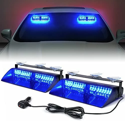 New ???? Blue LED Emergency Strobe Lights W/Suction Cups, Front Windshield Dash Deck Hazard Warning Police Flashing Light For Volunteer Firefighter Law Enforcement Vehicles Trucks ⌛ 10 New ???? Blue LED Emergency Strobe Lights W/Suction Cups, Front Windshield Dash Deck Hazard Warning Police Flashing Light For Volunteer Firefighter Law Enforcement Vehicles Trucks ⌛ - Image 8