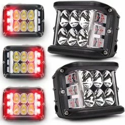 Flash Sale ???? Side Shooter Pod Lights 4 Inch Dual Side Yellow Strobe LED Cube Lights For Farm Tractor Plow Truck ATV UTV 4x4 Blue Side Shooter Lights ✨ -Govee-shop 51jgvJHde1L. AC
