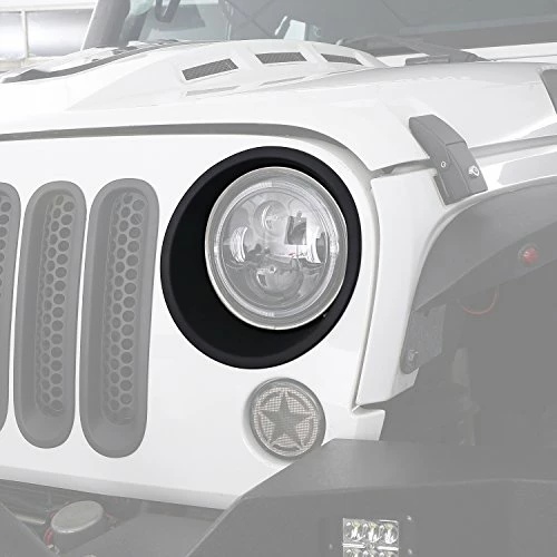 Coupon ⌛ Hooke Road Matte Black Headlight Bezels Headlight Cover Trim For 2007-2015 Jeep Wrangler JK & Wrangler Unlimited ❤️ 3 Coupon ⌛ Hooke Road Matte Black Headlight Bezels Headlight Cover Trim For 2007-2015 Jeep Wrangler JK & Wrangler Unlimited ❤️