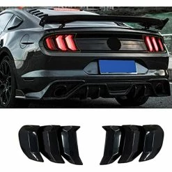 Hot Sale ???? RT-TCZ Tail Light Lamp Cover Guard Trim Frame Bezels Decoration Accessories For Ford Mustang (2018+ Smoke Black) ❤️