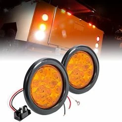 Outlet ✔️ 4pc 4" Round Red LED Trailer Tail Lights [DOT Certified] [Grommet & Plug Included] [IP67 Waterproof] Turn Stop Brake Trailer Lights For RV Trucks ???? -Govee-shop 51kUJV5dbL. AC