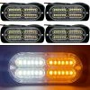 Buy ❤️ 12-24V 24-LED Super Bright LED Emergency Strobe Lights Warning For Cars Trucks Vehicle SUV Van Caution Hazard Construction Waterproof Amber Strobe Bar With 32 Different Flashing- 4PCS (White Amber) ???? -Govee-shop 51lF1kj7gzL