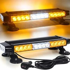 Outlet ???? LED Strobe Flashing Light Bar -Double Side 30 LED High Intensity Emergency Hazard Warning Lighting Bar/Beacon/with Magnetic And 16 Ft Straight Cord For Car Trailer Roof Safety (Amber&White) ???? -Govee-shop 51lQ9xGSSxL. AC