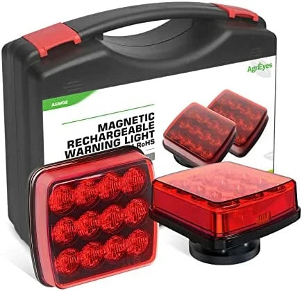 Promo ❤️ 2Pcs Rechargeable Flashing Lights For Vehicles, Super Magnetic Strobe Hazard Lights, 12-24V, Wireless Portable Amber Led Warning Beacon Emergency Light For Trucks Bus Tractor Oversize Trail ???? 10 Promo ❤️ 2Pcs Rechargeable Flashing Lights For Vehicles, Super Magnetic Strobe Hazard Lights, 12-24V, Wireless Portable Amber Led Warning Beacon Emergency Light For Trucks Bus Tractor Oversize Trail ???? - Image 8