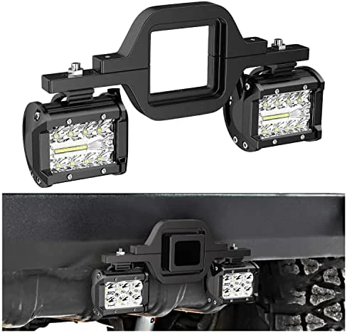 Wholesale ⌛ 2 PCS 4 Inch 60W Led Pods With 2.5 Inch Tow Hitch Mounting Brackets LED Backup Reverse Lights Rear Search Lighting Led Light Bar For Pickup ATV SUV Truck Trailer Boat Led Pods + Tow Hitch +wiring Harness ???? 7 Wholesale ⌛ 2 PCS 4 Inch 60W Led Pods With 2.5 Inch Tow Hitch Mounting Brackets LED Backup Reverse Lights Rear Search Lighting Led Light Bar For Pickup ATV SUV Truck Trailer Boat Led Pods + Tow Hitch +wiring Harness ???? - Image 5