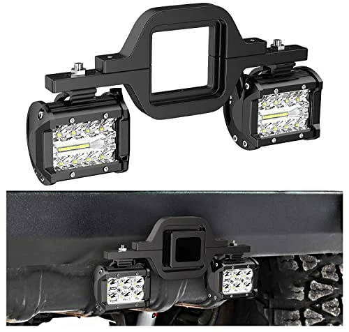 Wholesale ⌛ 2 PCS 4 Inch 60W Led Pods With 2.5 Inch Tow Hitch Mounting Brackets LED Backup Reverse Lights Rear Search Lighting Led Light Bar For Pickup ATV SUV Truck Trailer Boat Led Pods + Tow Hitch +wiring Harness ???? 3 Wholesale ⌛ 2 PCS 4 Inch 60W Led Pods With 2.5 Inch Tow Hitch Mounting Brackets LED Backup Reverse Lights Rear Search Lighting Led Light Bar For Pickup ATV SUV Truck Trailer Boat Led Pods + Tow Hitch +wiring Harness ????