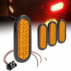 New ???? 2pc 6" Red Oval LED Trailer Tail Light Kit [DOT FMVSS 108] [SAE STIP] [24 LED] [Grommet & Plug Included] [IP67 Waterproof] [Stop Turn Tail] Trailer Brake Lights For Boat Trailer RV Trucks ⌛ -Govee-shop 51nuZEj52WL. AC
