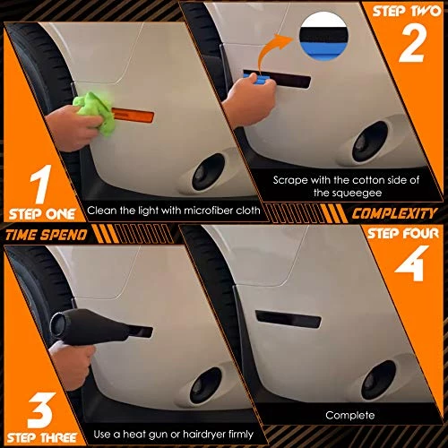 Budget ???? Blackout Taillight Vinyl Tint Film Precut Overlay Tail Light Wrap Cover Compatible With Dodge Durango 2014-2021 ???? 8 Budget ???? Blackout Taillight Vinyl Tint Film Precut Overlay Tail Light Wrap Cover Compatible With Dodge Durango 2014-2021 ???? - Image 6