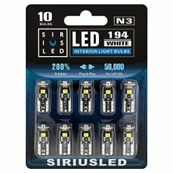 Budget ???? 194 LED Bulbs Extremely Super Bright 3030 Chipset For Car Truck Interior Dome Map Door Courtesy Marker License Plate Lights Compact Wedge T10 168 2825 Xenon White Pack Of 10 ????