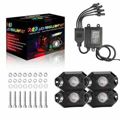 Discount ⌛ RGB LED Rock Lights Kit, YCHOW-TECH 4 Pods Underglow Multicolor Neon Light Bluetooth App Control Timing Function Flashing Music Mode Wheel Well Light For Truck ATV UTV RZR SUV ???? -Govee-shop 51oksAgt9qL