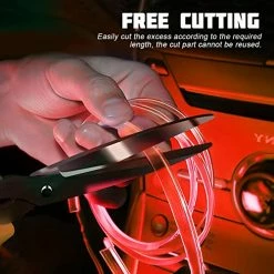 Outlet ???? EL Wire Interior Car LED Strip Lights, USB Auto Neon Light Strip With Sewing Edge, 16FT Electroluminescent Car Ambient Lighting Kits With Fuse Protection, Car Decoration Accessories (Red/16FT) ❤️ -Govee-shop 51onehE2e7L