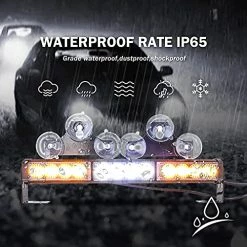 Outlet ⭐ 2 In 1 Emergency Traffic Advisor Strobe Lights Bar For Vehicles Trucks Amber And White 23 Flash Patterns 2pcs 12.8 Inch Safety Warning Lights Wireless Remote Control ???? -Govee-shop 51ozMr119mS