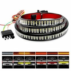 Best reviews of ???? TR-04 Truck Tailgate Bar 60" Triple Row 504 LED Strip With Red Brake White Reverse Sequential Amber Turning Signals Strobe Lights,2 Years Warranty ????