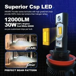 Brand new ⌛ Ikari H11/H8/H9 LED Bulbs,12,000LM, High Lumens LED Kit,30W Thunder CSP LED Equivalent To 80W Ordinary LED,CANBUS Ready,Halogen Upgrade Replacement,6000K White,H16 Foglight ???? 14 Brand new ⌛ Ikari H11/H8/H9 LED Bulbs,12,000LM, High Lumens LED Kit,30W Thunder CSP LED Equivalent To 80W Ordinary LED,CANBUS Ready,Halogen Upgrade Replacement,6000K White,H16 Foglight ???? -Govee-shop 51pC4OMHFJL