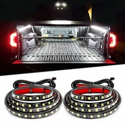Flash Sale ???? TR-05 2PCS 60 Inch 180 LEDs Bed Strip Kit With Waterproof On/Off Switch Blade Fuse 2-Way Splitter Extension Cable For Cargo, Pickup Truck, SUV, RV, Boat , 2 Years Warranty ????