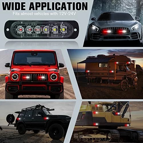 Best reviews of ???? LED Emergency Strobe Lights, 8X Red White 6 LED Strobe Warning Emergency Flashing Light Caution Construction Hazard Light Bar For Car Truck Van Off Road Vehicle ATV SUV Surface Mount ???? 7 Best reviews of ???? LED Emergency Strobe Lights, 8X Red White 6 LED Strobe Warning Emergency Flashing Light Caution Construction Hazard Light Bar For Car Truck Van Off Road Vehicle ATV SUV Surface Mount ???? - Image 5