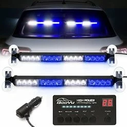 Hot Sale ???? 2 In 1 LED Emergency Strobe Light Bar W/ Digital Display Controller Windshield Traffic Advisor Visor Safety Warning Hazard Flashing Lights For Firefighter Police Trucks Vehicles (Red/White) #12 Amber/red ???? -Govee-shop 51qK5HgwKGL. AC