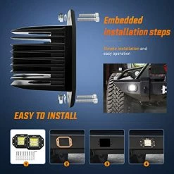 New ???? 2PCS 42W Flush Mount LED Light Pods Upgraded Spot Flood Combo Beam Driving Light LED Work Light Backup Light Reverse Light Grill Mount Light For Offroad 4x4 Truck SUV Jeep, 2 Years Warranty ???? -Govee-shop 51qYFsT9wqL
