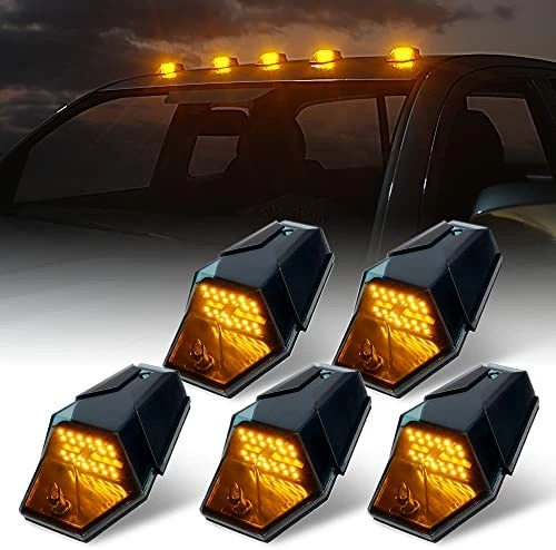 Top 10 ???? White LED Cab Roof Top Clearance Light Assembly, Black Smoke Lens Marker Running Lamps Compatible With Pickup Trucks Ford F150 Dodge Ram GMC Vans Lorry SUV POV Vehicle, Newest Version 5 PCS Amber - Oval ❤️ 11 Top 10 ???? White LED Cab Roof Top Clearance Light Assembly, Black Smoke Lens Marker Running Lamps Compatible With Pickup Trucks Ford F150 Dodge Ram GMC Vans Lorry SUV POV Vehicle, Newest Version 5 PCS Amber - Oval ❤️ - Image 9