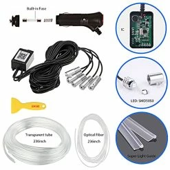 New ???? Car LED Strip Lights, LEDCARE Multicolor RGB Car Interior Lights, 16 Million Colors 5 In 1 With 236 Inches Fiber Optic, Ambient Lighting Kits, Sound Active Function And Wireless Bluetooth APP Control ????