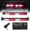 Hot Sale ???? 2 In 1 LED Emergency Strobe Light Bar W/ Digital Display Controller Windshield Traffic Advisor Visor Safety Warning Hazard Flashing Lights For Firefighter Police Trucks Vehicles (Red/White) #12 Amber/red ???? -Govee-shop 51rrda4W2RL